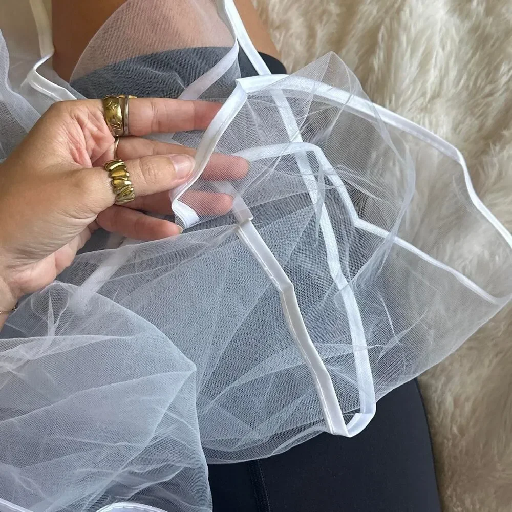 Unbranded Women's White Veil Hair-accessories
